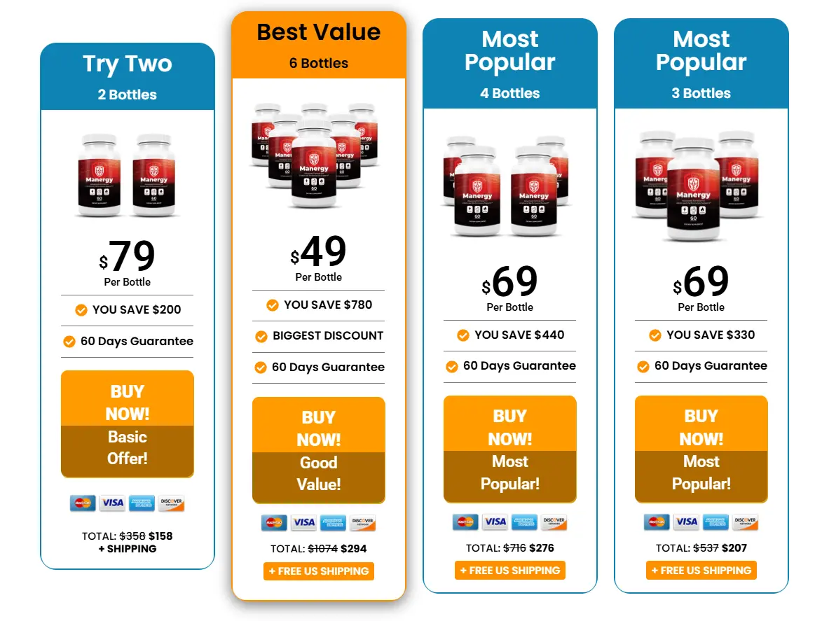 Manergy Pricing Screenshot